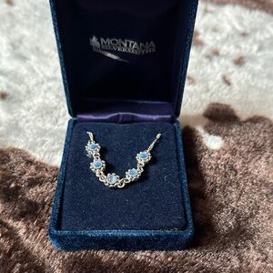 Montana Silversmiths Silver Necklace with Blue Accents
